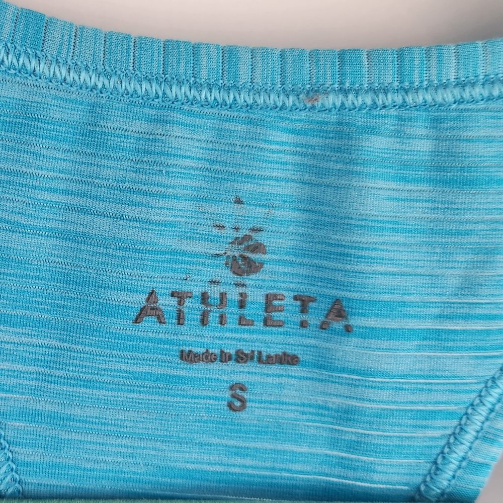 Athleta Blue Lightweight Mesh Athletic Racerback Tank Top sz S - Picture 3 of 6